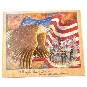 Stamps Happen #90293 Through This Storm We Do Not Walk Alone Stamp